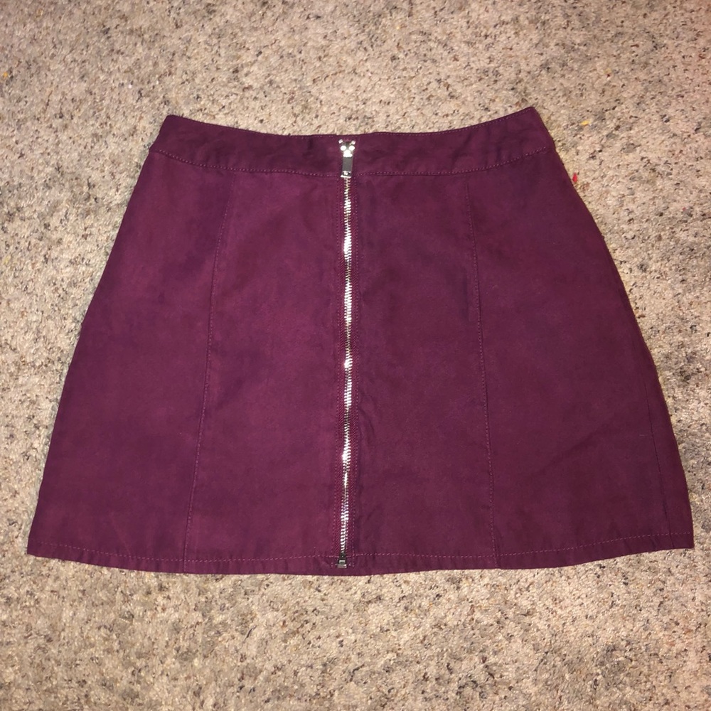 Zip Up Mini Skirt